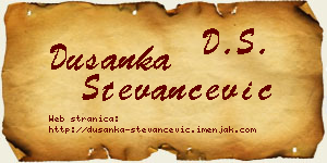 Dušanka Stevančević vizit kartica